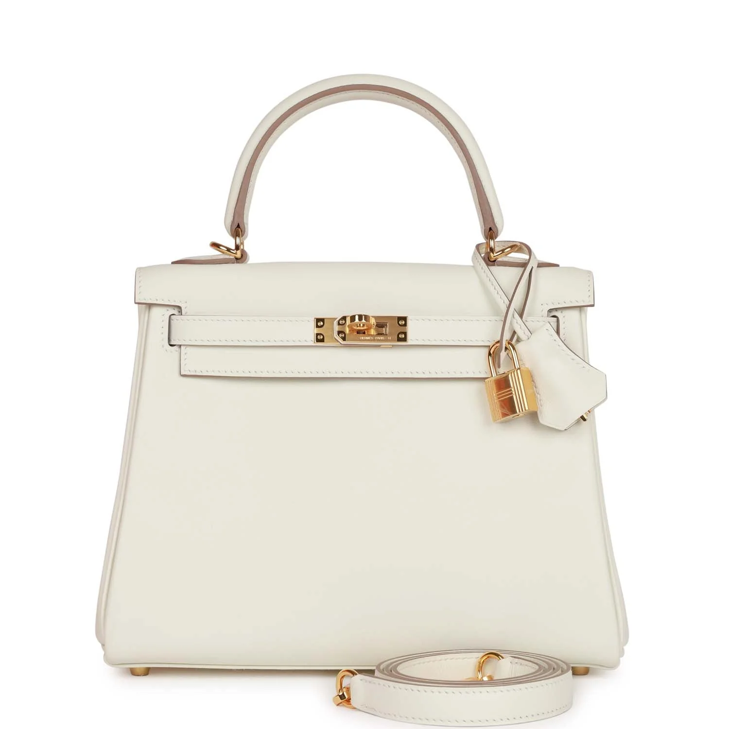 Hermes Kelly Retourne 25 Mushroom Swift Gold Hardware
