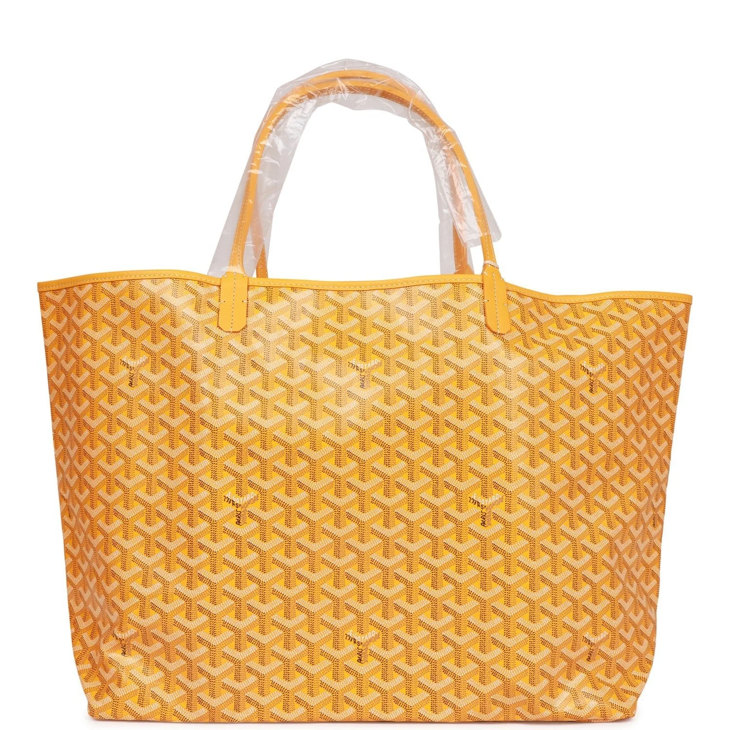 Goyard Goyardine Yellow St. Louis GM Tote Bag Silver Hardware