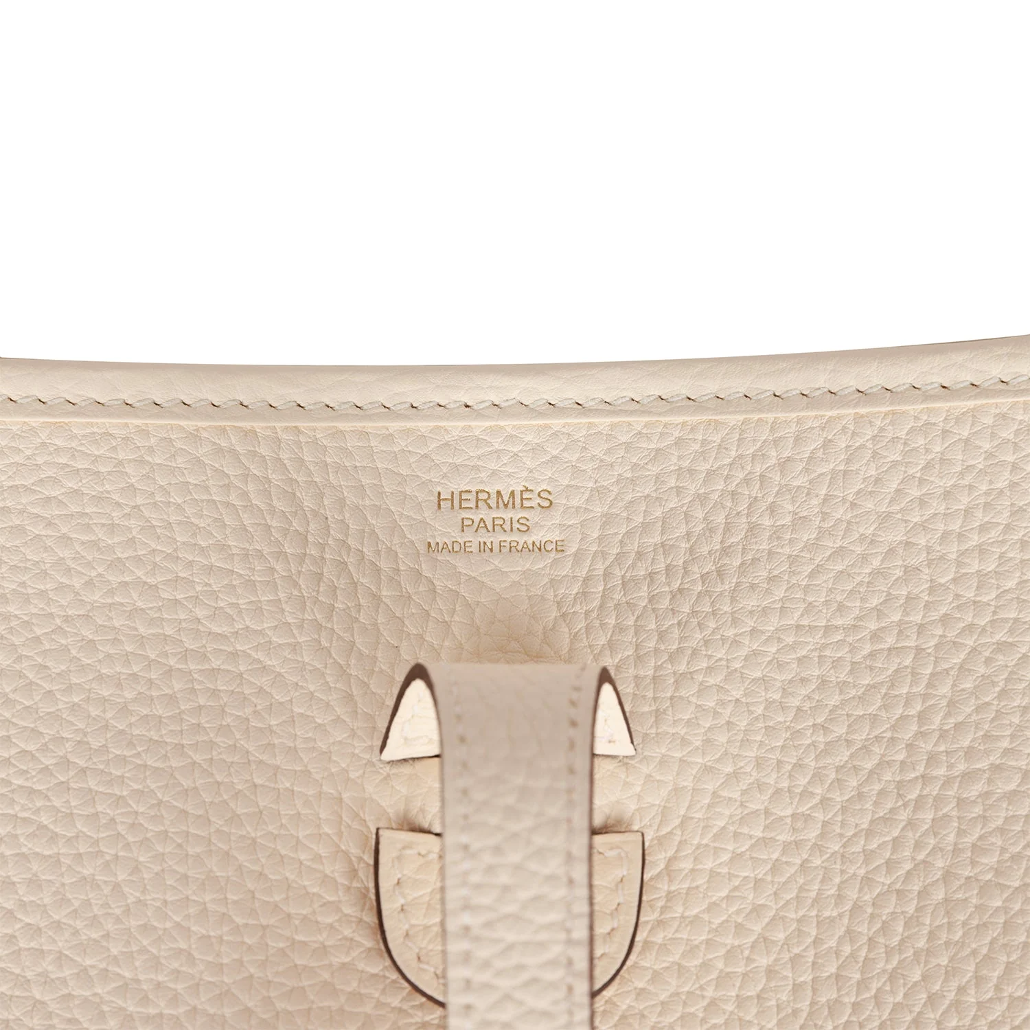 Hermes Evelyne III PM Nata Clemence Gold Hardware