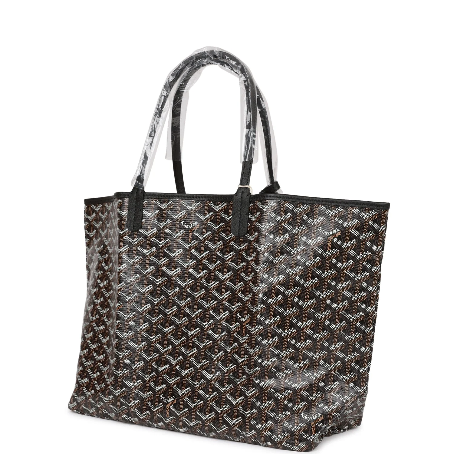 Goyard Goyardine Black St. Louis PM Tote Bag Palladium Hardware