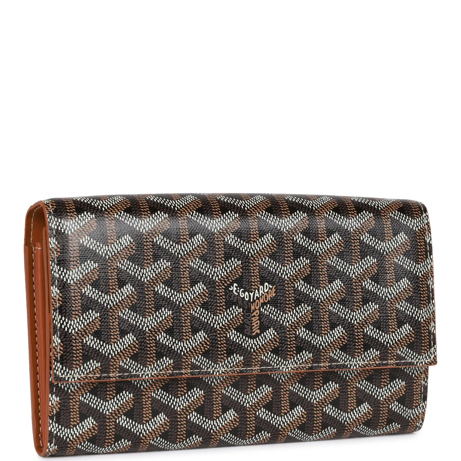 Goyard Goyardine Black Varenne Continental Wallet Bag Silver Hardware