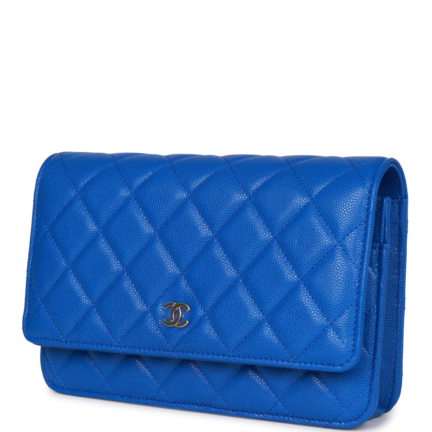 Chanel Wallet on Chain WOC Blue Caviar Light Gold Hardware