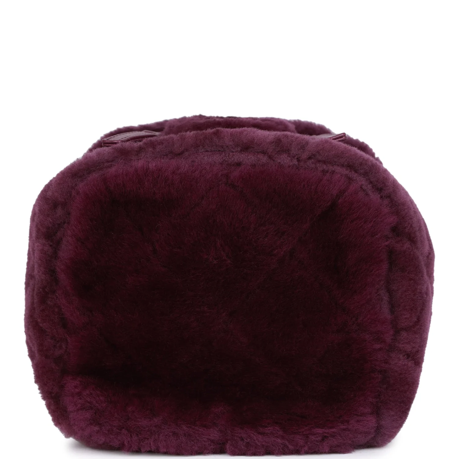 Chanel Small Vanity Case Purple Shearling Gold Hardware