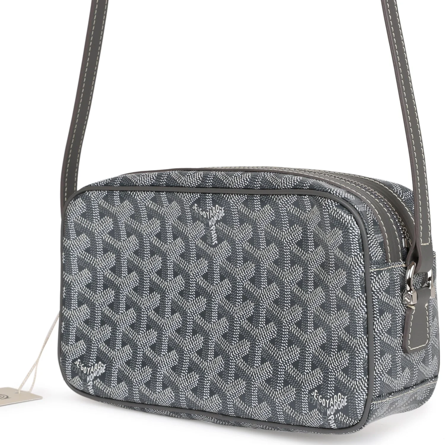 Goyard Goyardine Grey Cap Vert PM Bag Silver Hardware
