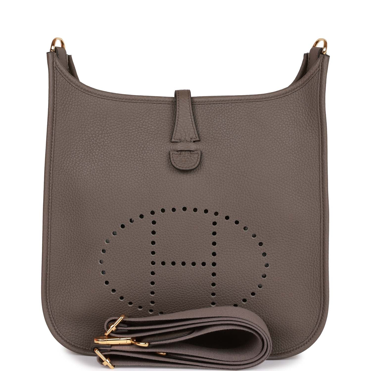 Hermes Evelyne III PM Etain Clemence Gold Hardware
