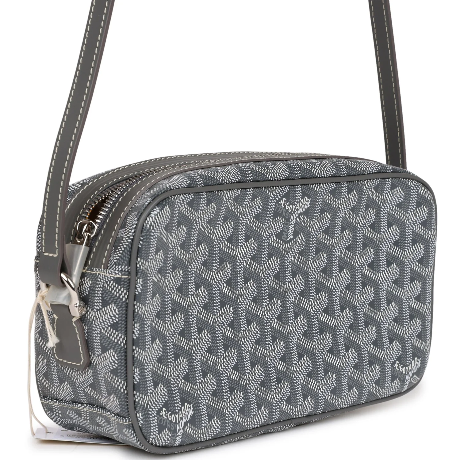Goyard Goyardine Grey Cap Vert PM Bag Silver Hardware