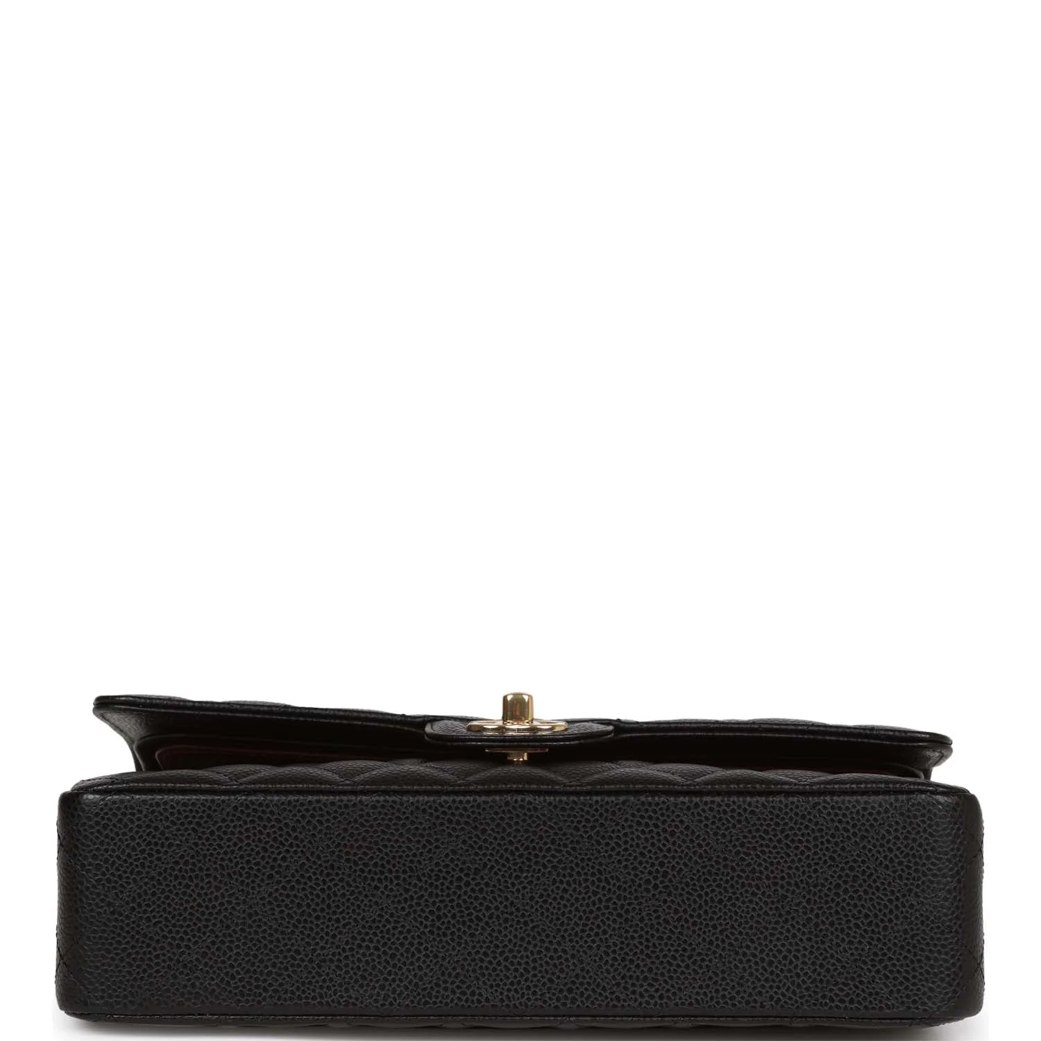 Chanel Medium Classic Double Flap Bag Black Quilted Caviar Gold Hardware