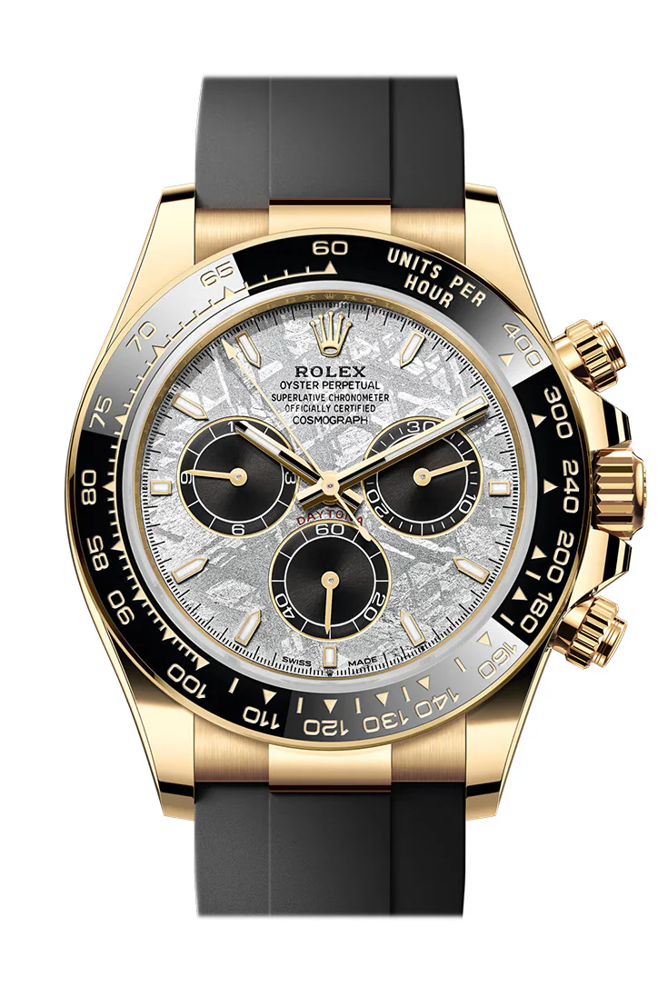 Rolex Daytona 40 Meteorite Dial Black Cerachrom Bezel Yellow Gold Watch 126518LN
