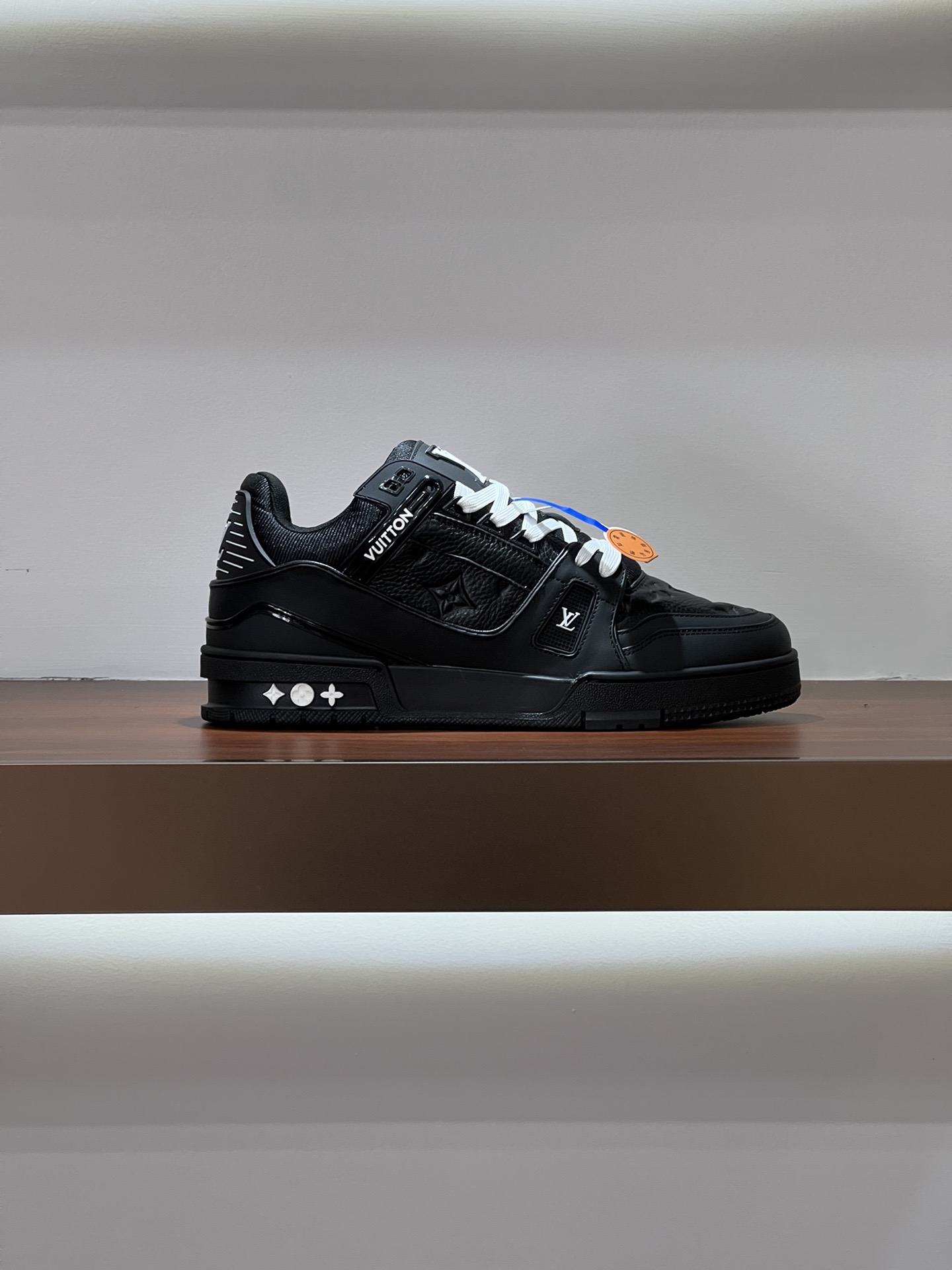 Trainer Black Embossed Monogram -Lebrouges