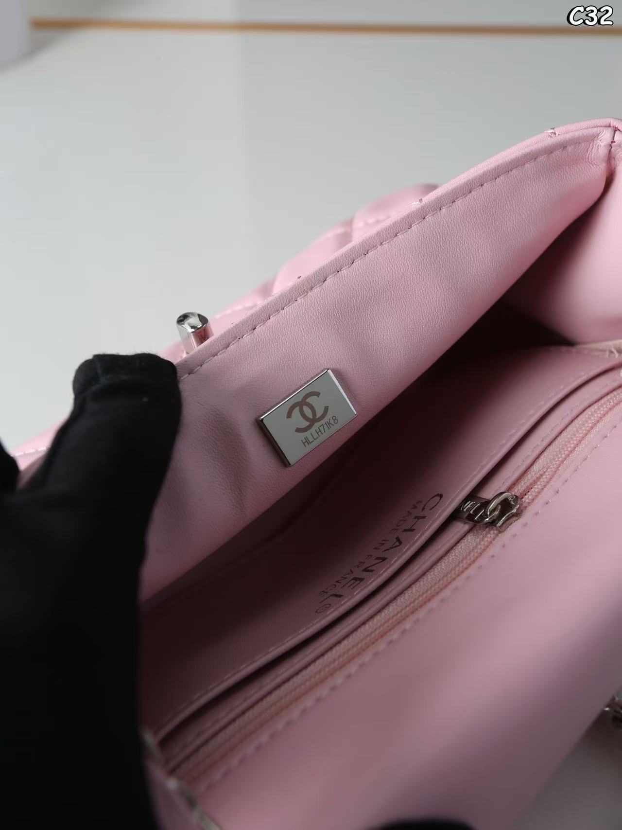 CHANEL Classic Flap CF Silver Hardware – Square Mini Chain Shoulder Bag