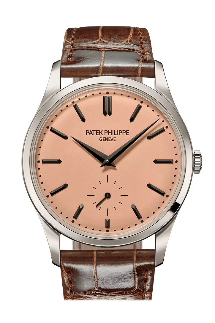 Patek Philippe Calatrava Rose Gilt Opaline Dial Platinum Watch 6196P-001