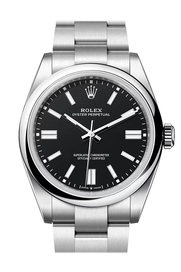 Rolex Oyster Perpetual 41 Black Dial Smooth Bezel Watch 134300
