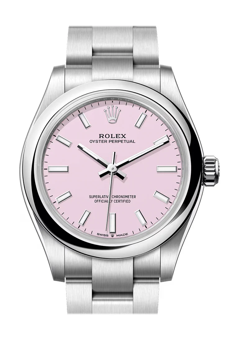 Rolex Oyster Perpetual 31 Candy Pink Dial Smooth Bezel Watch 277200