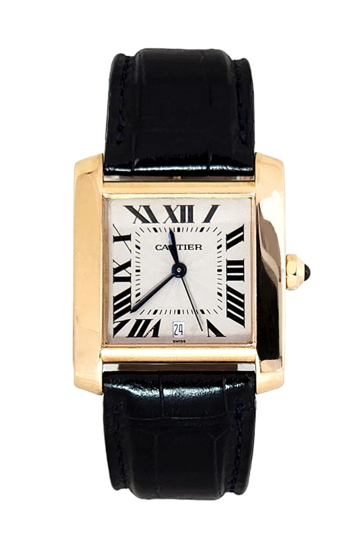 Pre-owned Cartier Tank Francaise 28x32mm White Dial 18K Yellow gold 1840