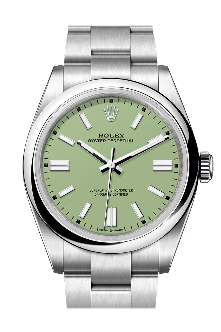 Rolex Oyster Perpetual 41 Pistachio-green Dial Smooth Bezel Watch 134300