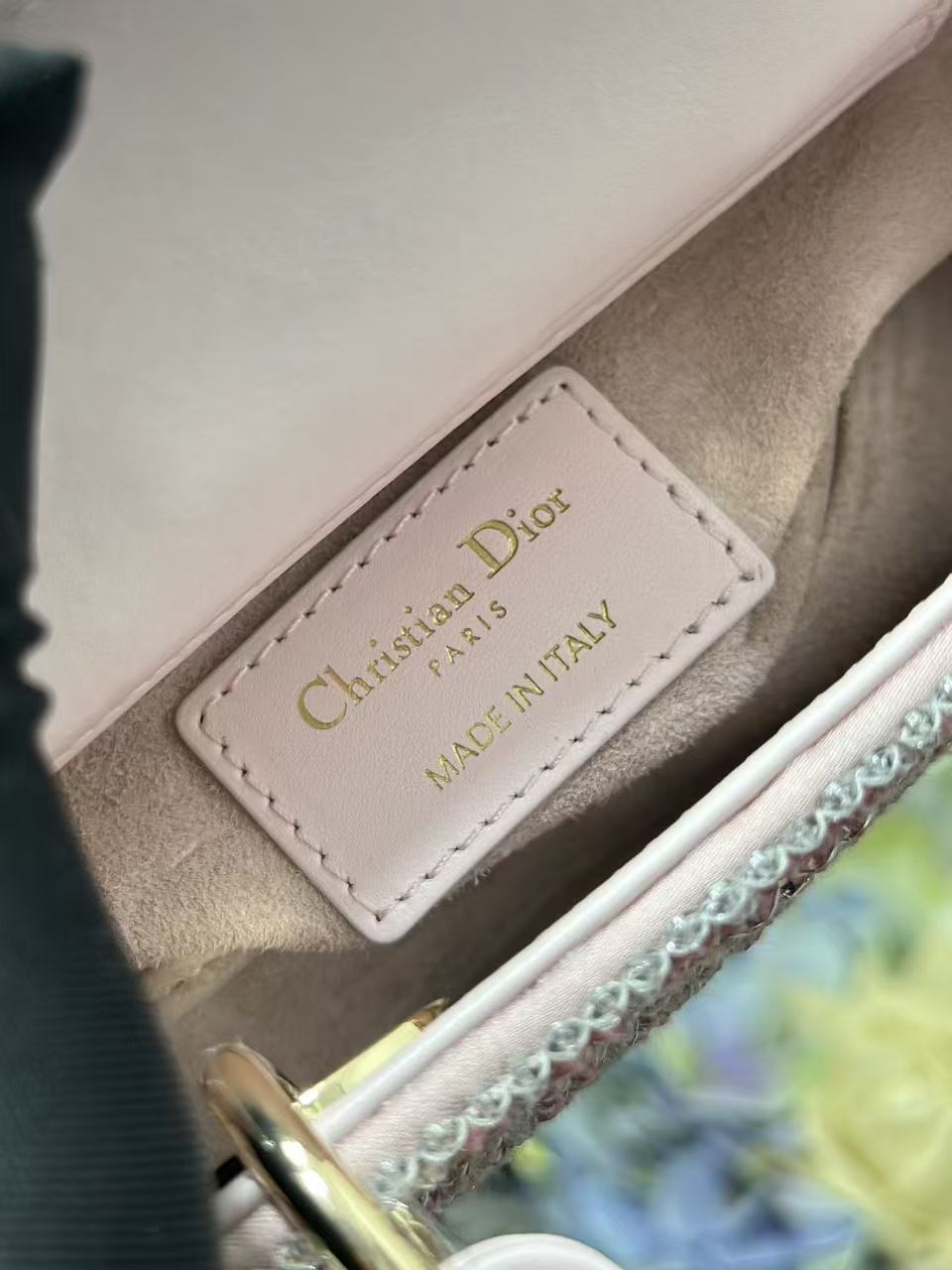 Mini Embroidered Crystal Pink