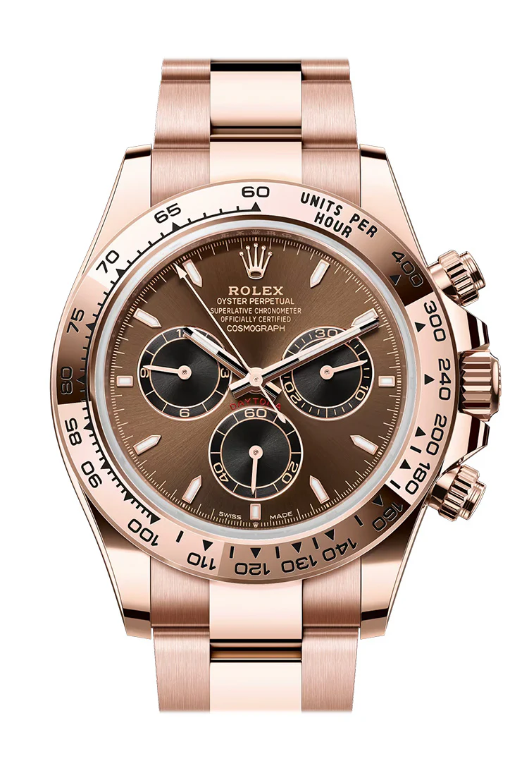 Rolex Daytona 40 Chocolate Dial Tachymetric Scale Bezel Rose Gold Watch 126505