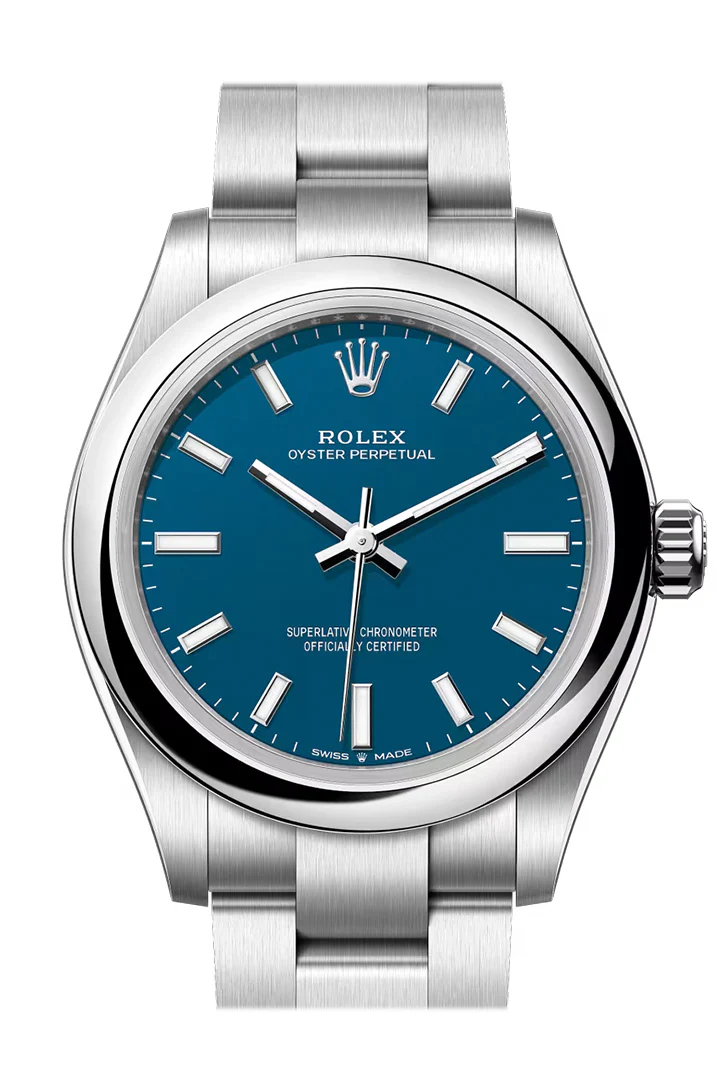 Rolex Oyster Perpetual 31 Blue Dial Smooth Bezel Watch 277200