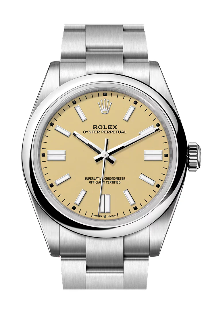 Rolex Oyster Perpetual 41 Beige Dial Smooth Bezel Watch 134300