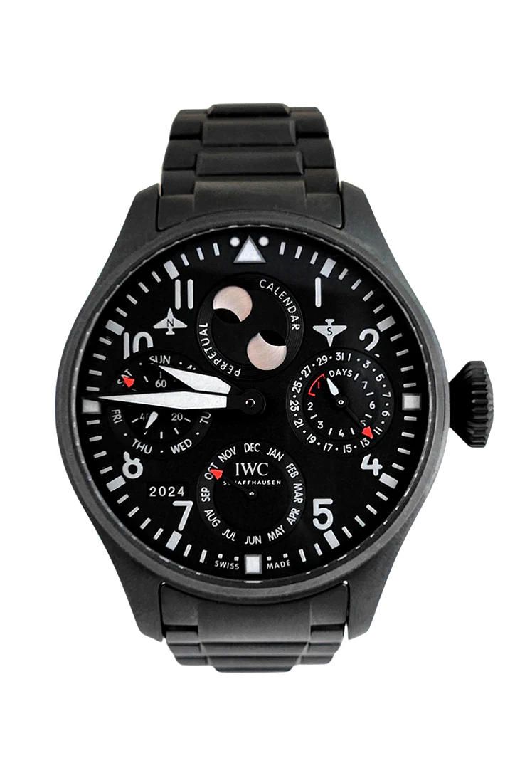 IWC Big Pilot's Watch Perpetual Calendar Top Gun Woodland 46.5mm Black Dial Ceramic IW503604