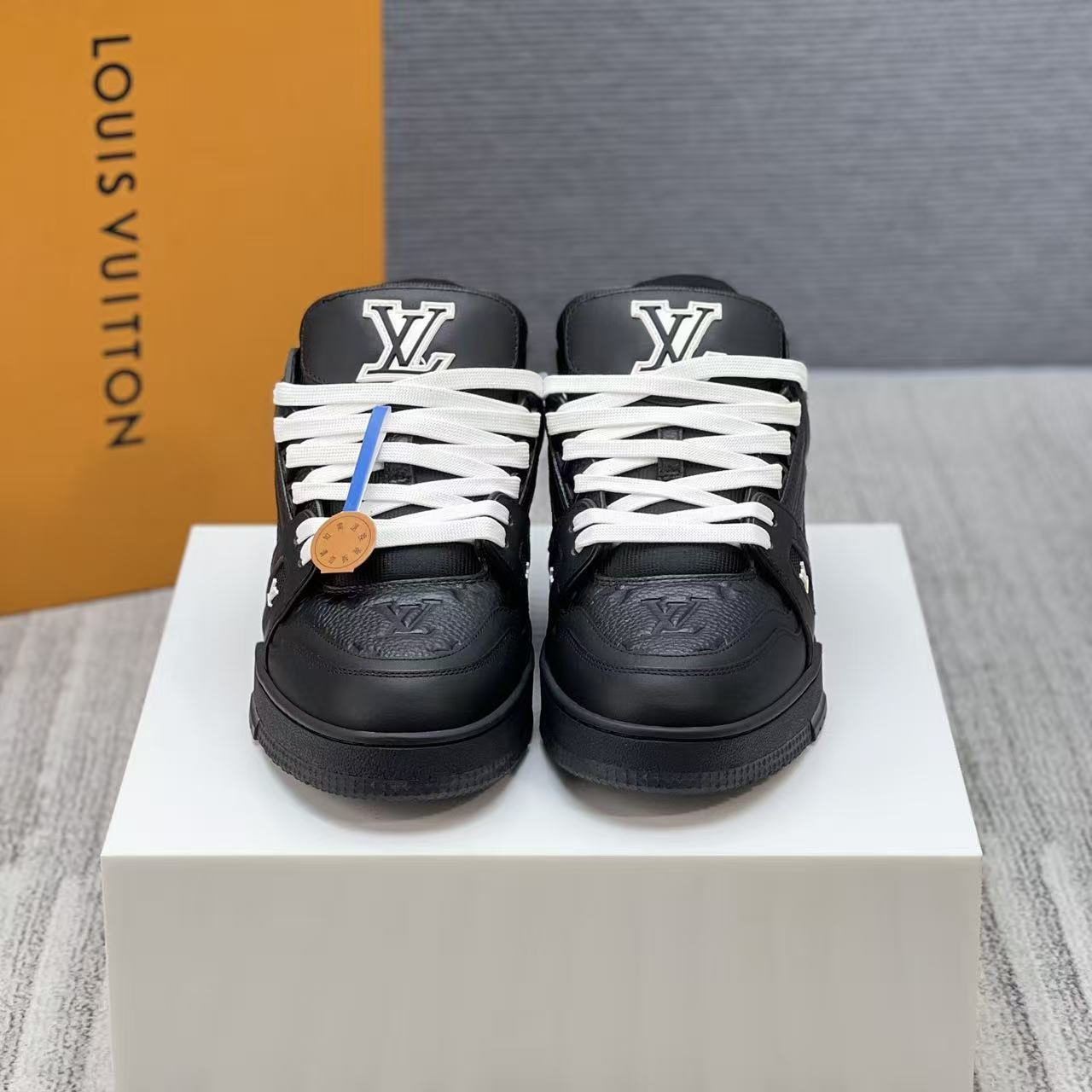 Trainer Black Embossed Monogram -Lebrouges