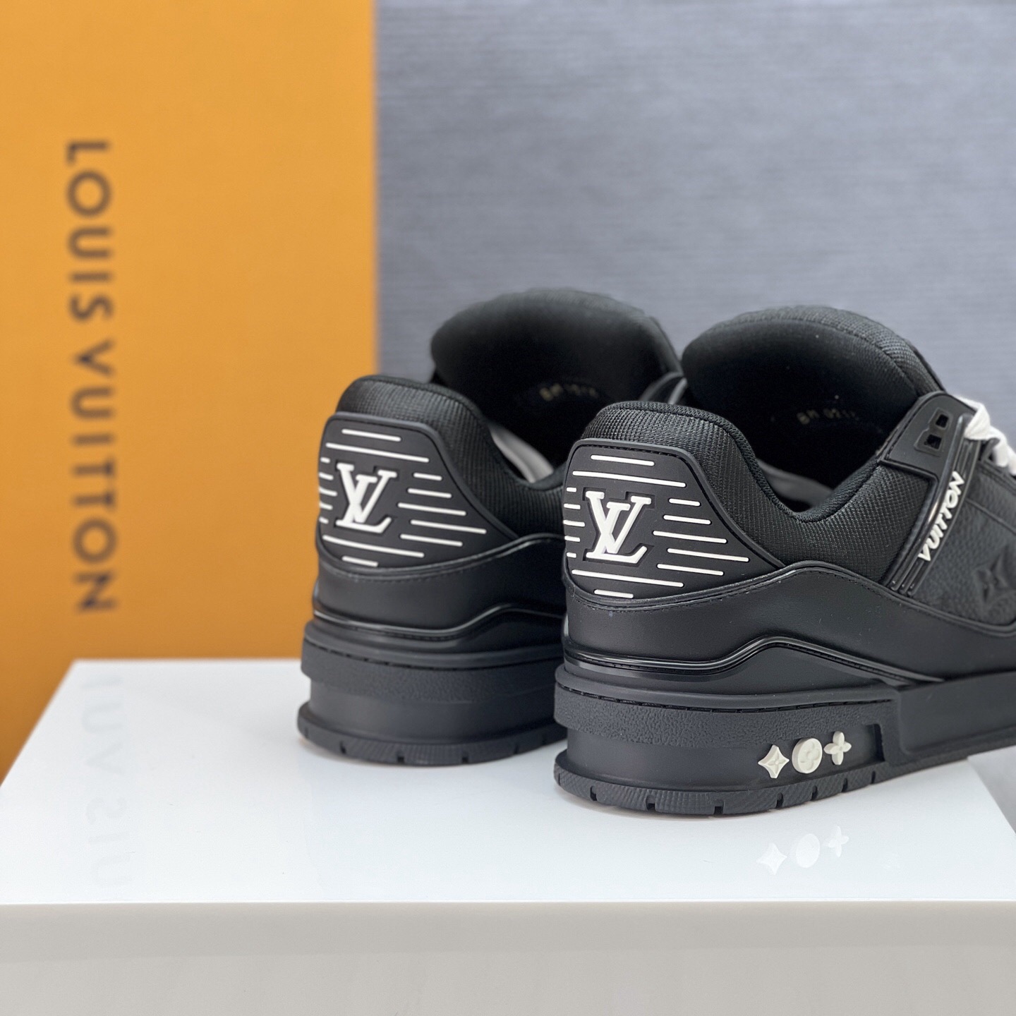 Trainer Black Embossed Monogram -Lebrouges