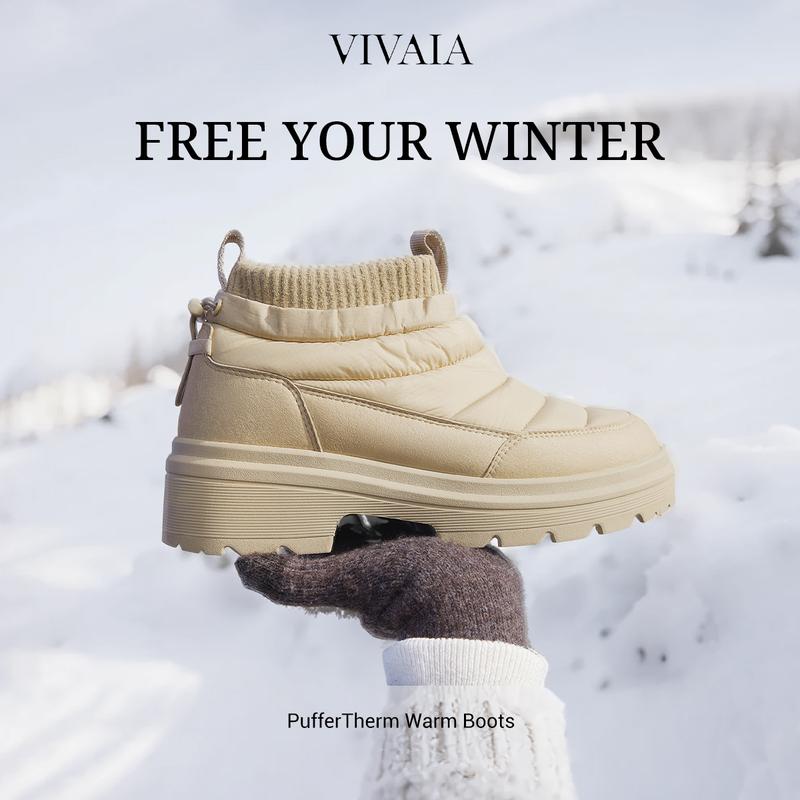 TIKTOKBlackFridays VIVAIA Women /Girl PufferTherm Boots - Waterproof, Ultra-Warm Snow Winter Boot PufferTherm Boots & Trail-to-Town Style Footwear (Tyler)