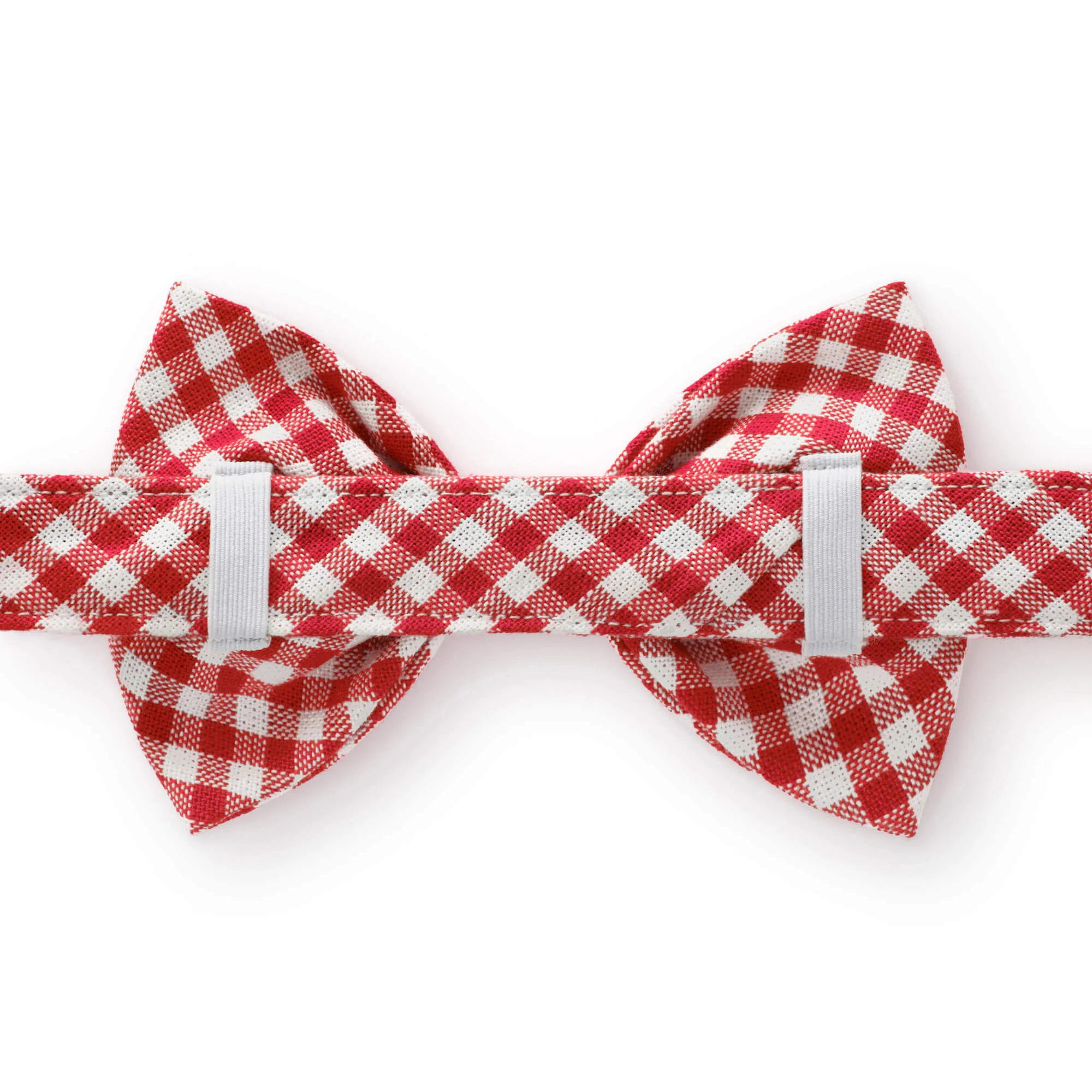 Red Gingham Dog Bow Tie