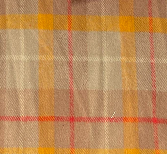 Mustard Plaid Flannel Collar Walk Set