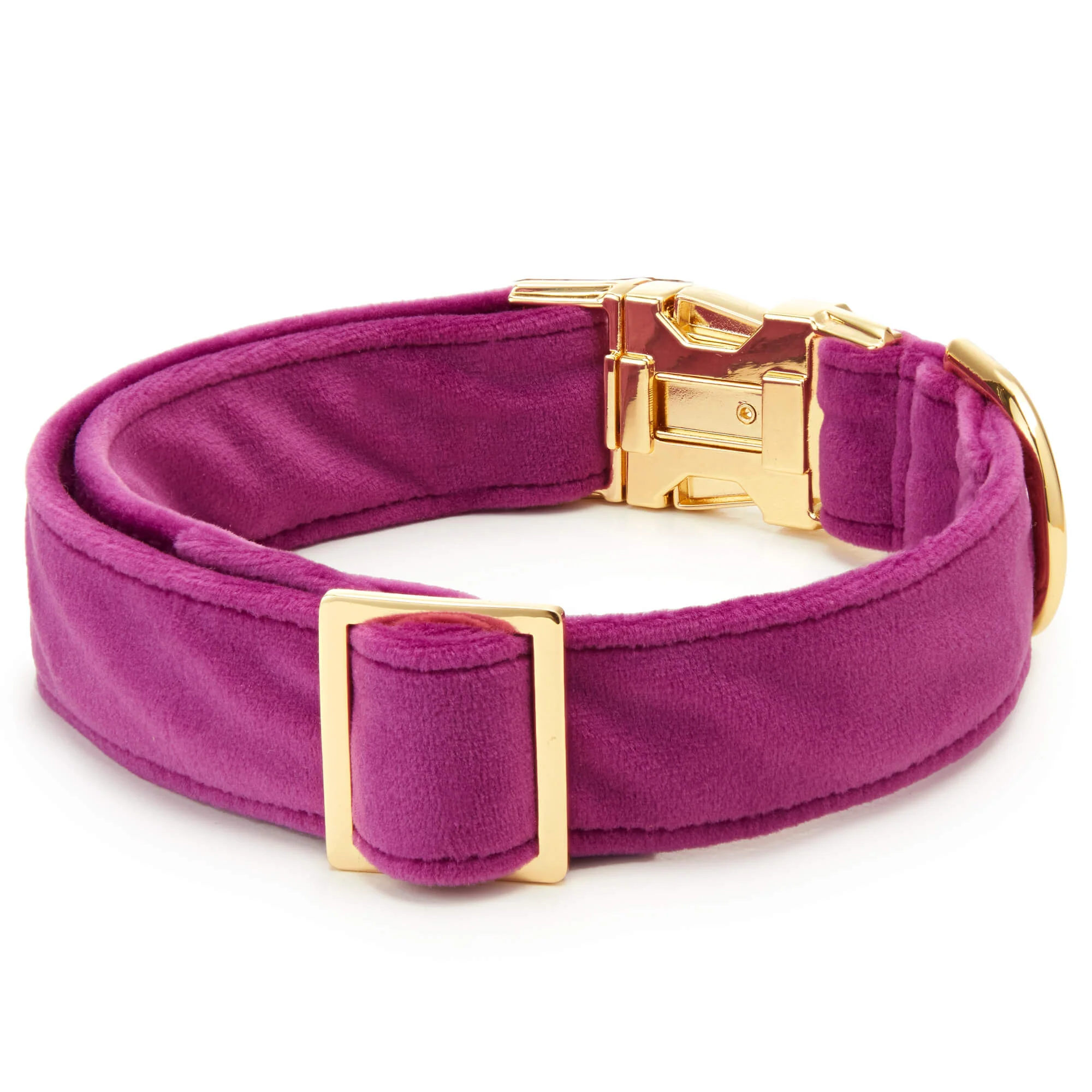 Plum Velvet Dog Collar