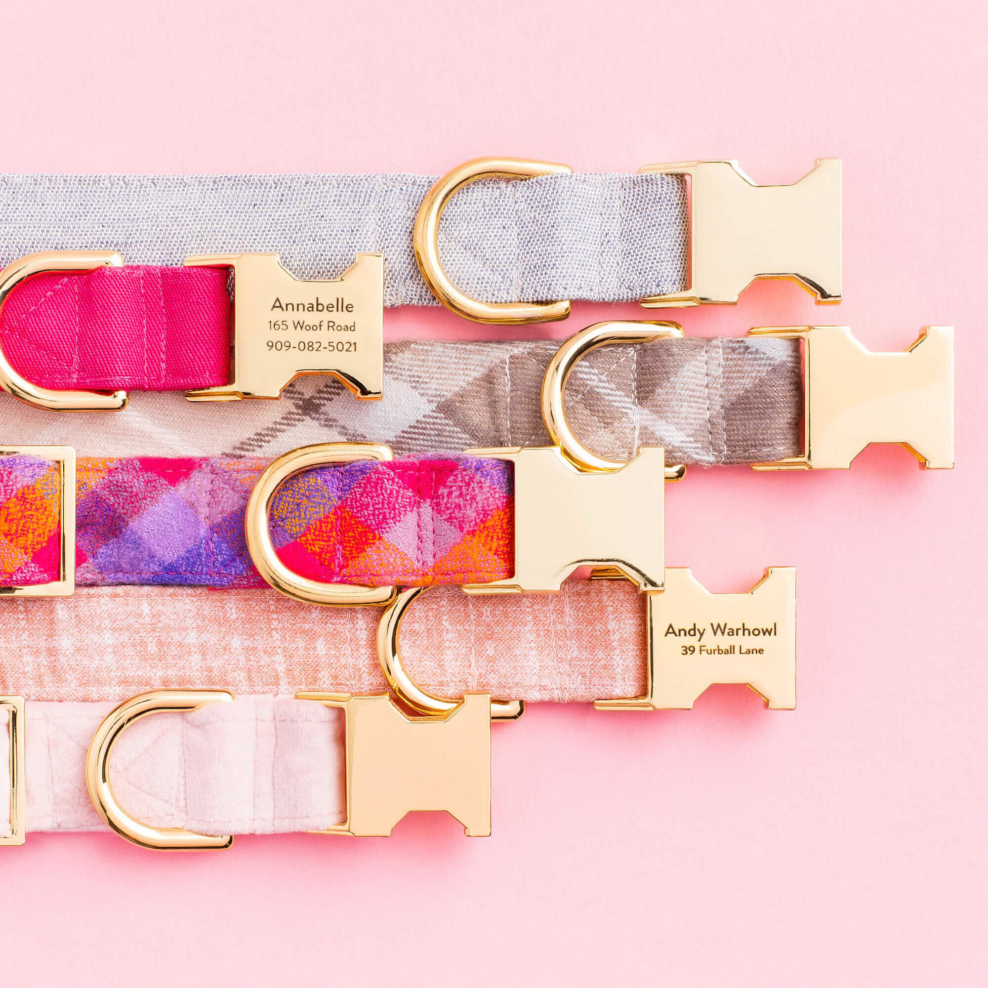 Blush Pink Velvet Dog Collar