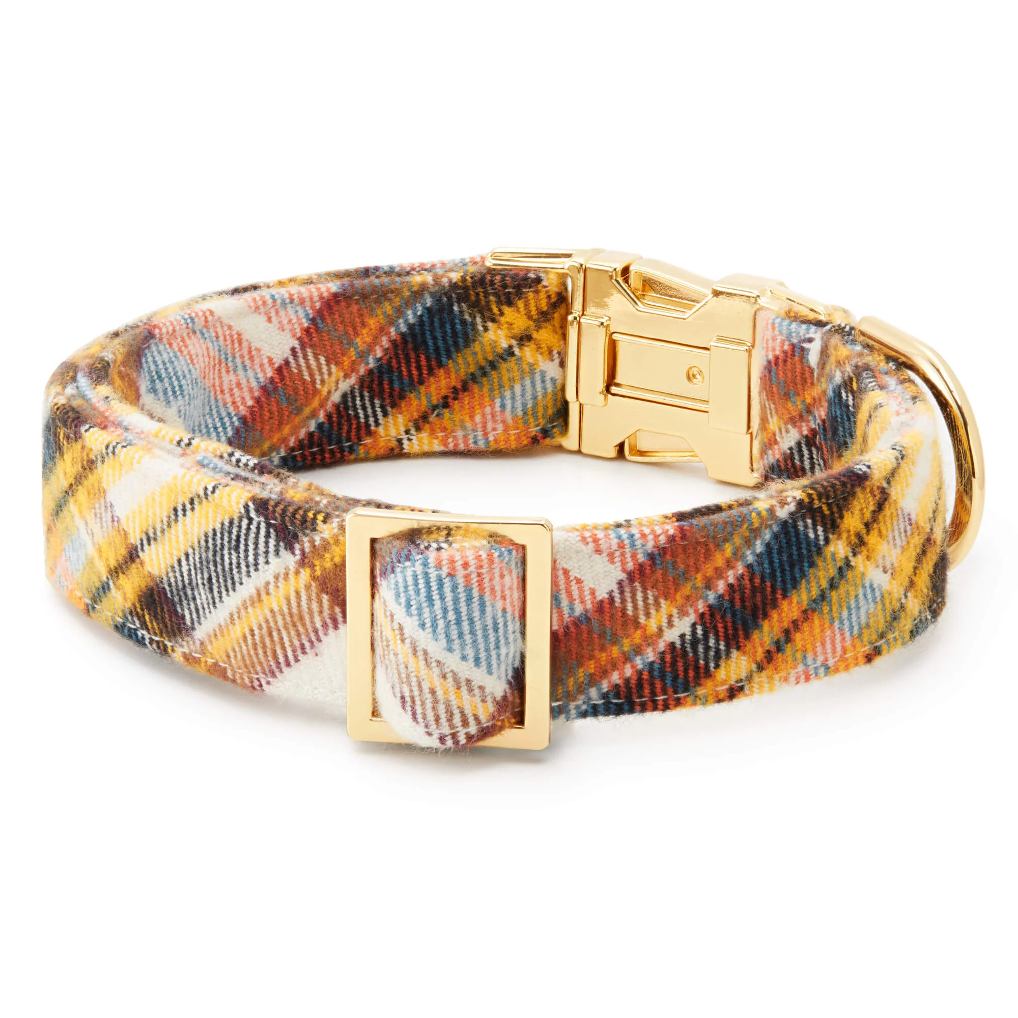 Cornucopia Plaid Flannel Dog Collar