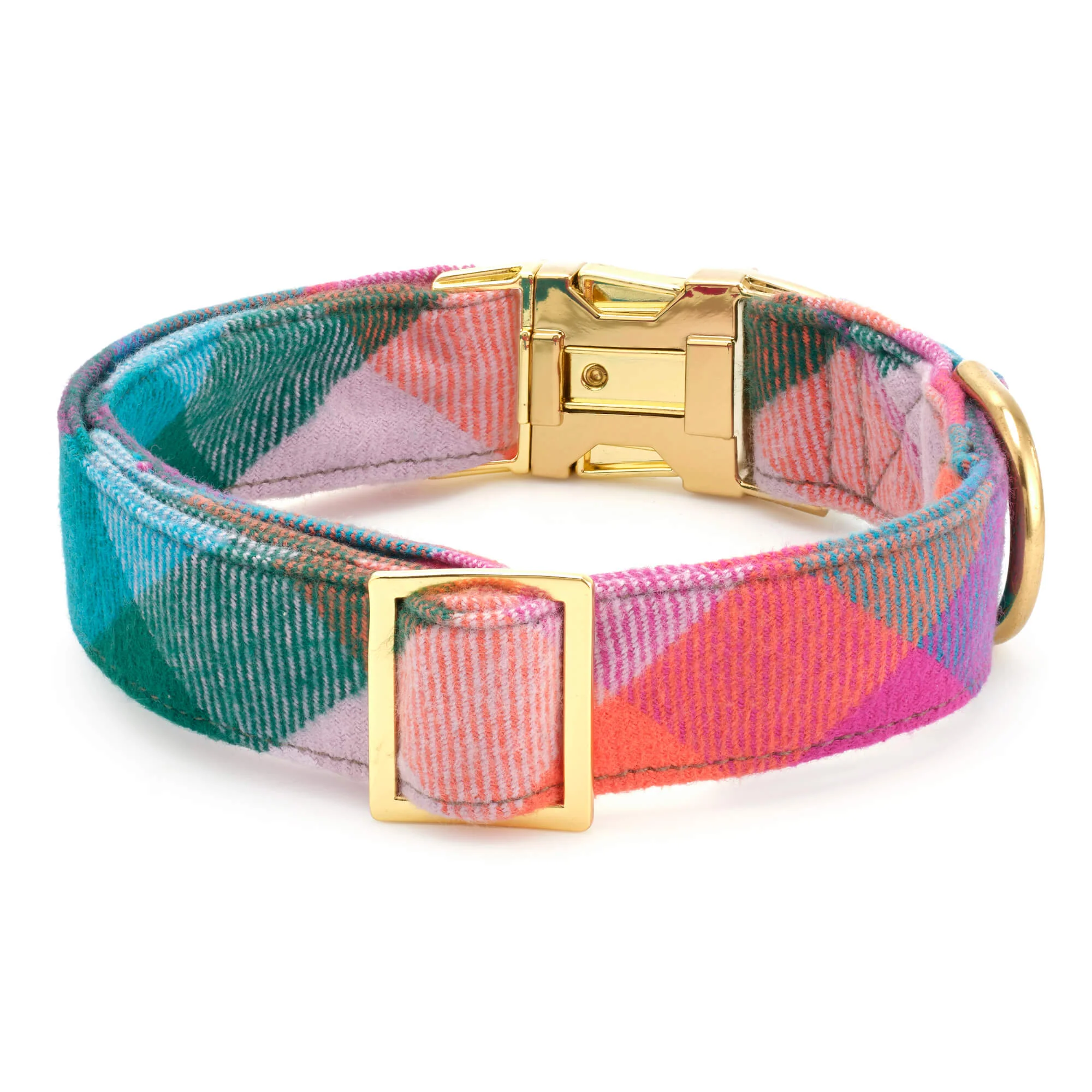 Color Pop Plaid Flannel Dog Collar