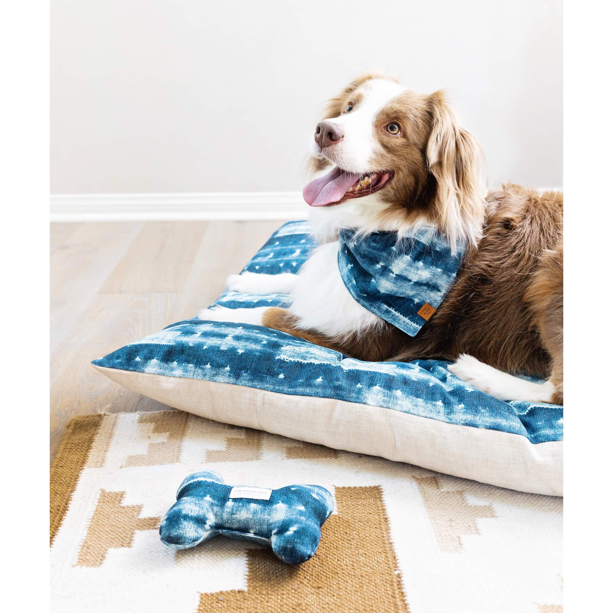 Indigo Mud Cloth Dog Bed
