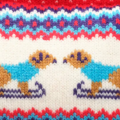 Gray Malin x TFD Hit the Slopes Knit Dog Scarf