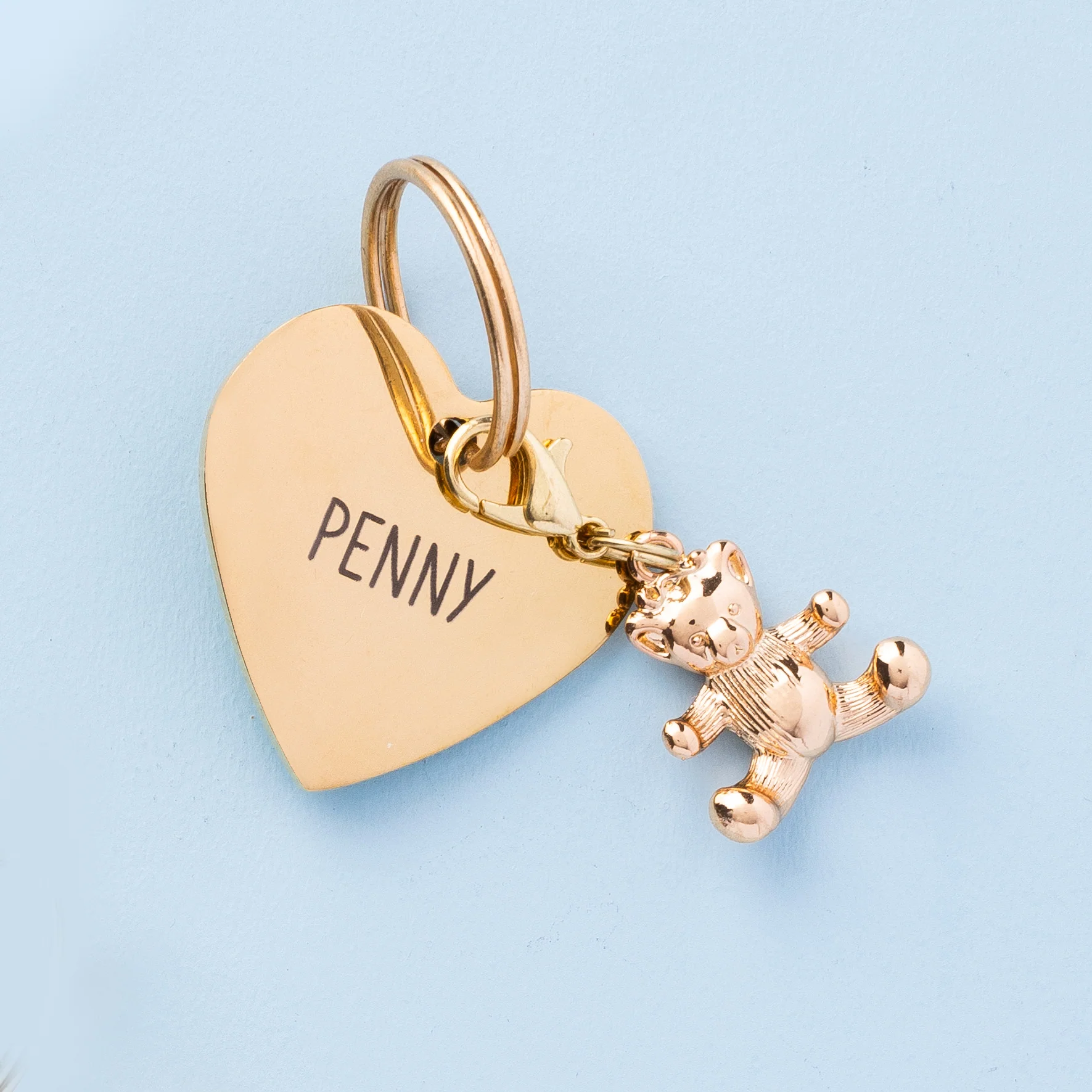 Gold Bear Collar Charm