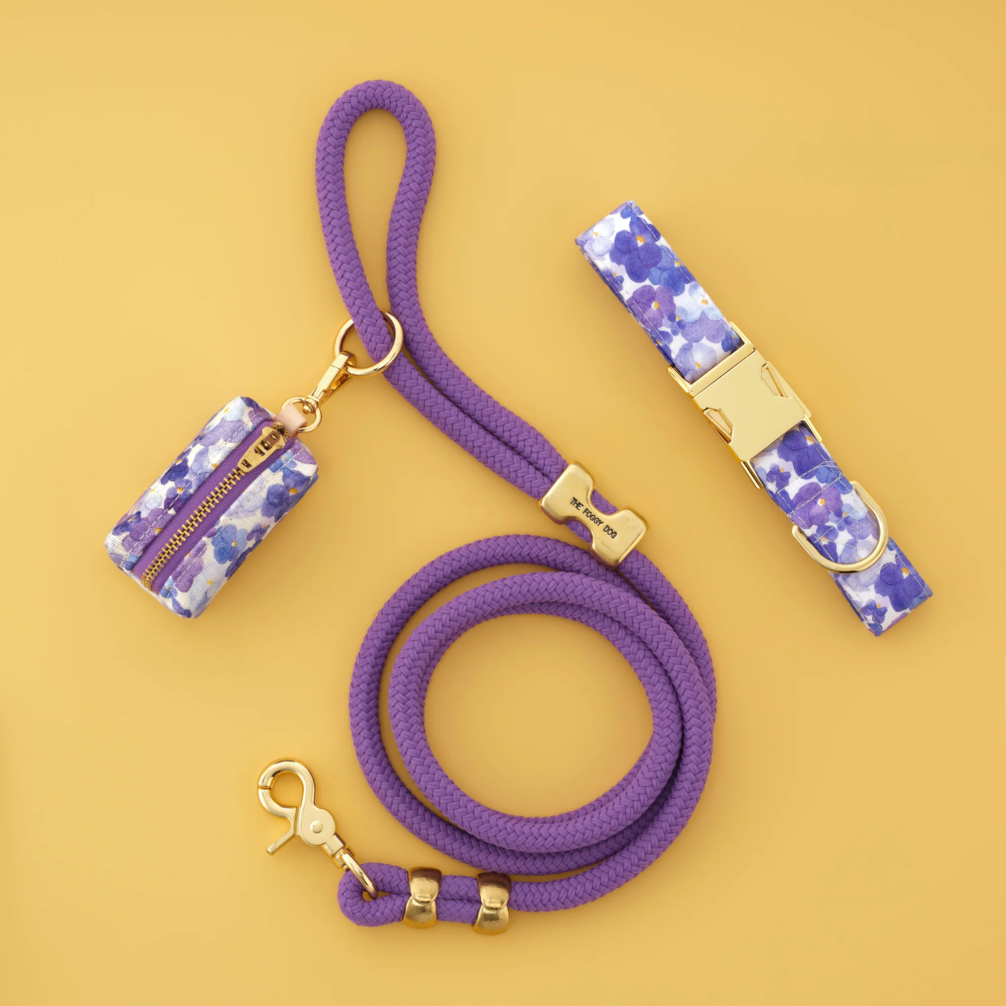 Pressed Pansies Collar Walk Set