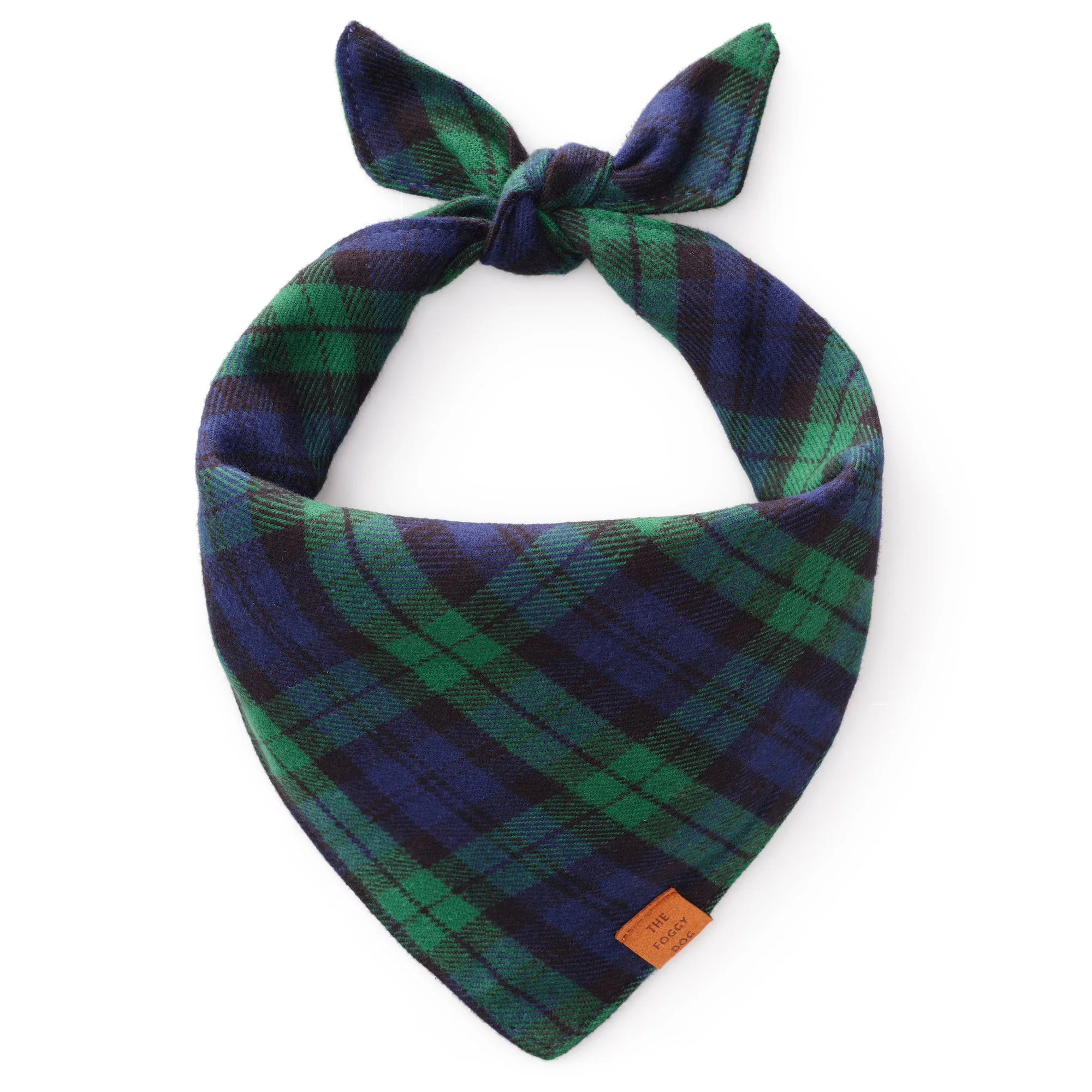 Black Watch Plaid Flannel Dog Bandana