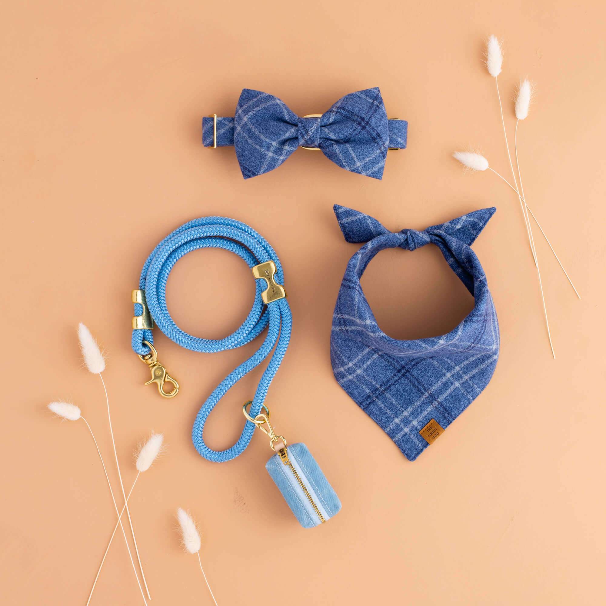 Powder Blue Marine Rope Dog Leash