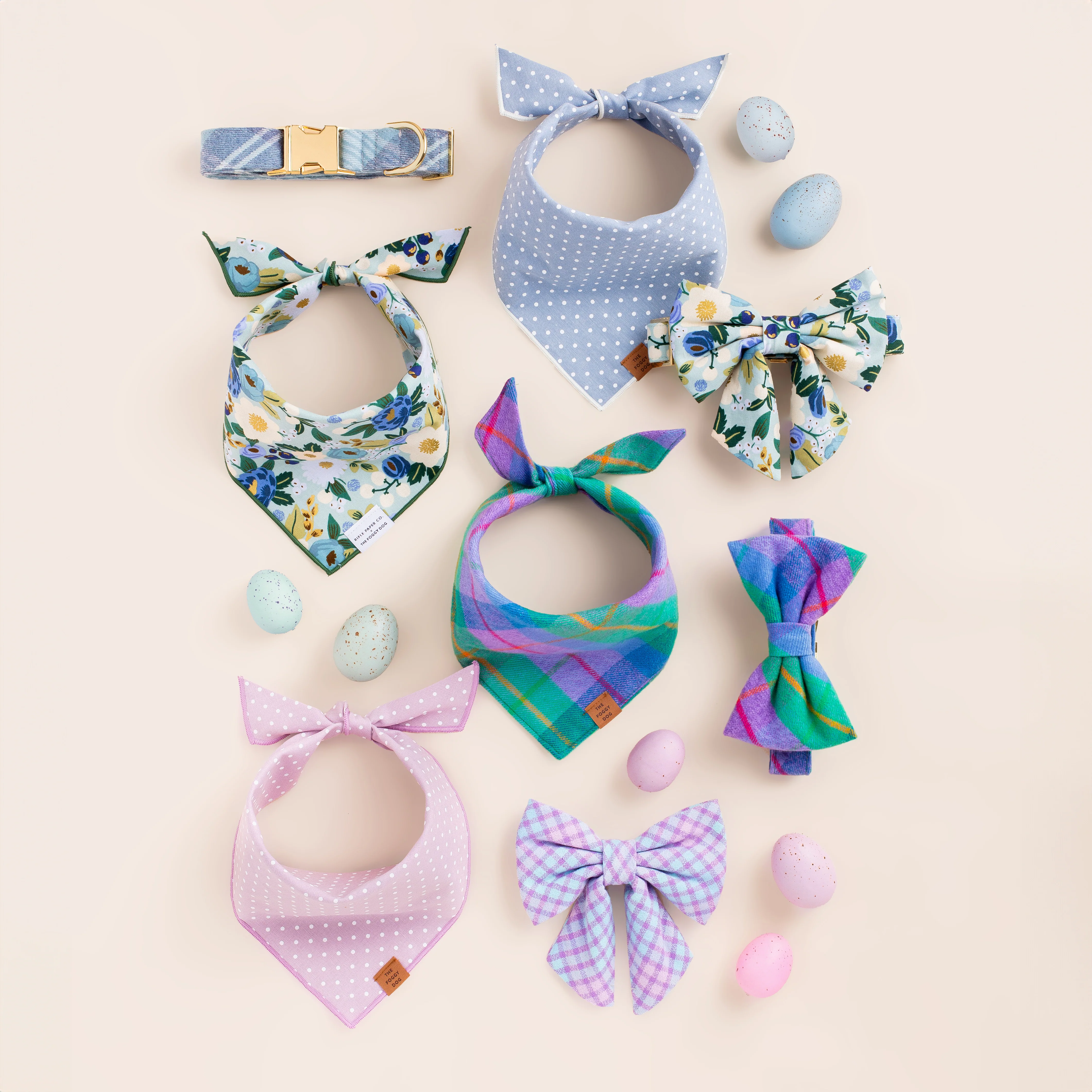 Fable Plaid Flannel Dog Bow Tie