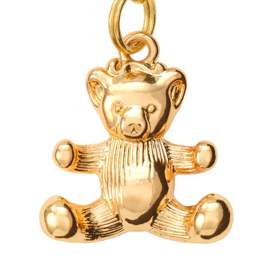 Gold Bear Collar Charm