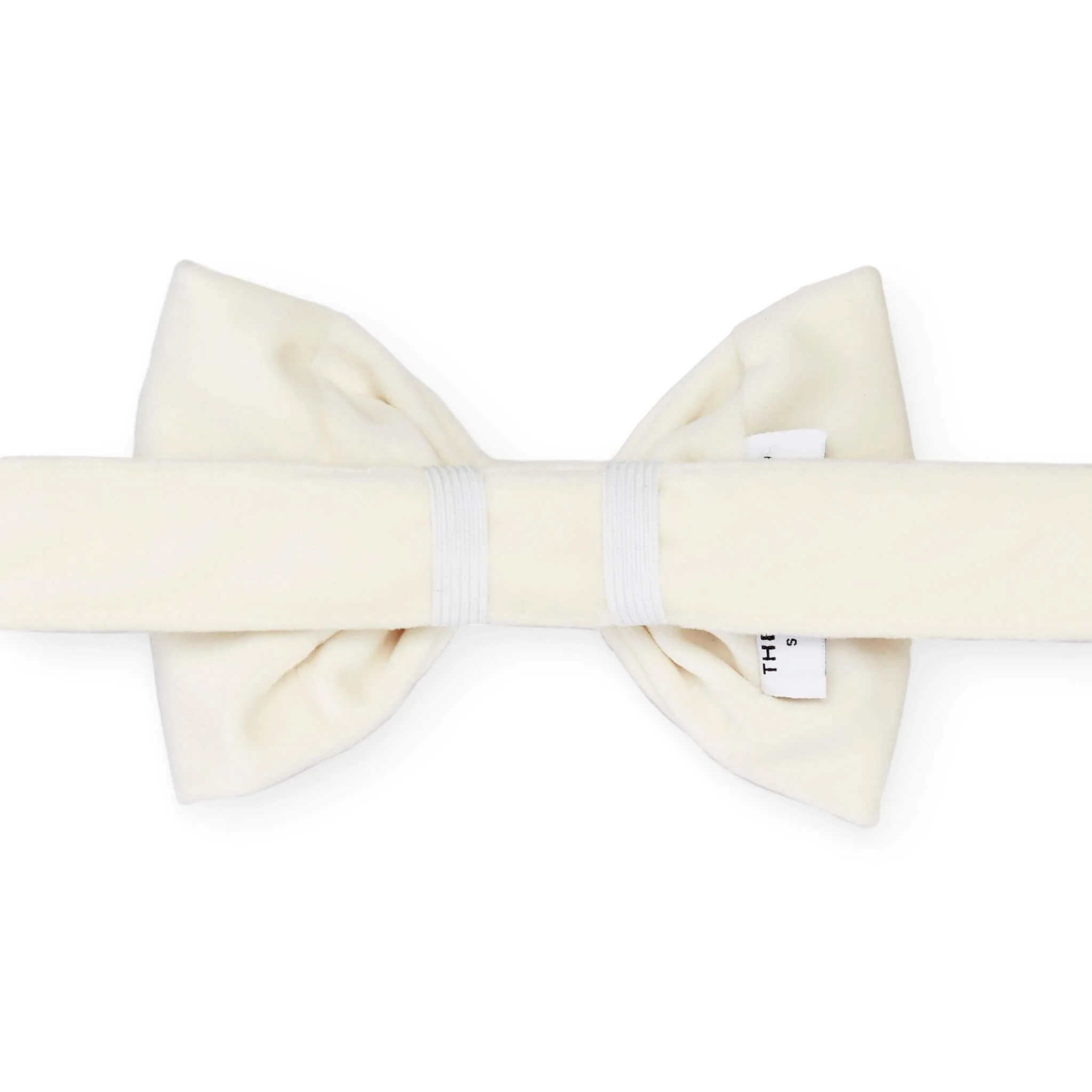 Ivory Velvet Dog Bow Tie