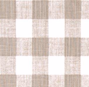 Warm Stone Gingham Check Dog Bed