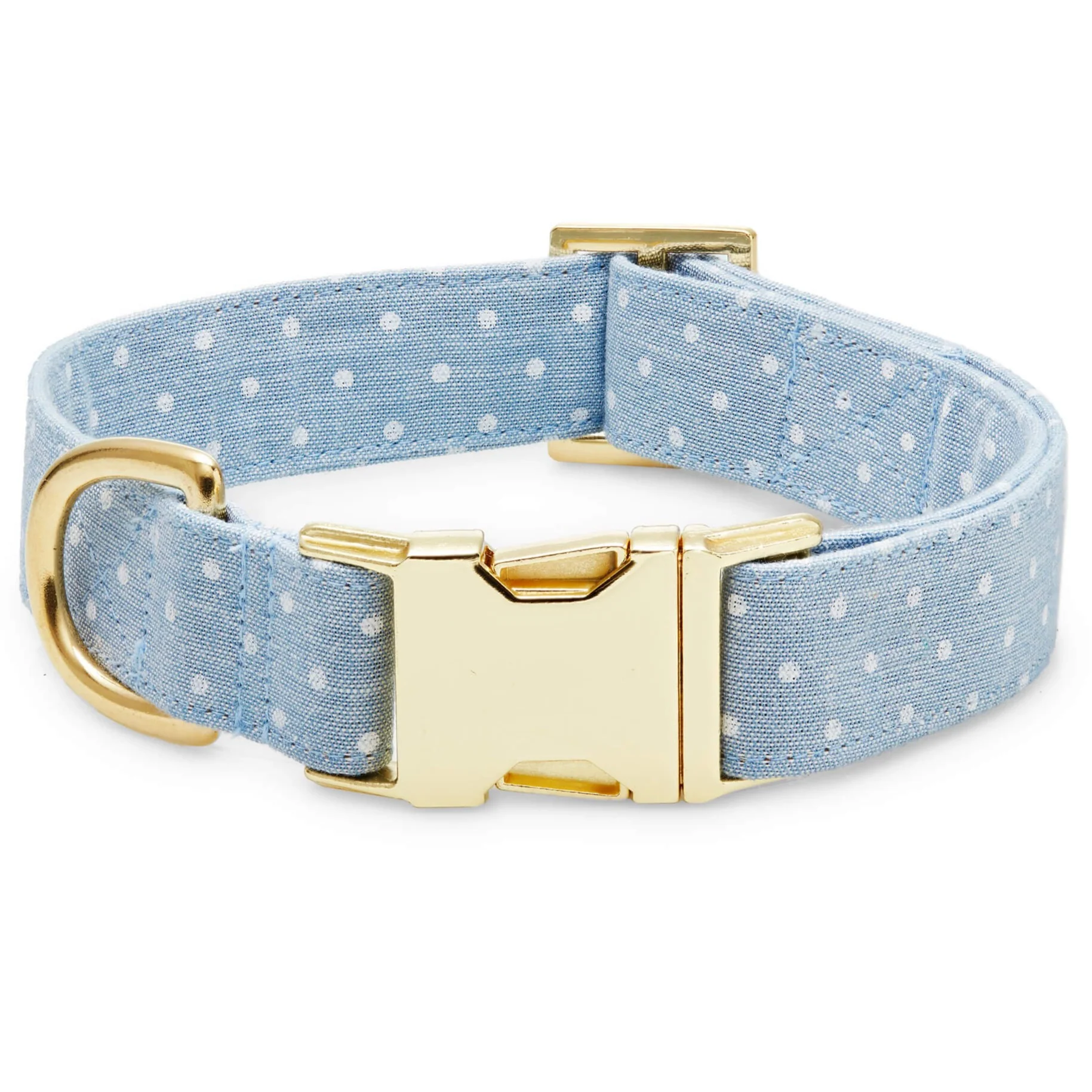 Chambray Dots Dog Collar