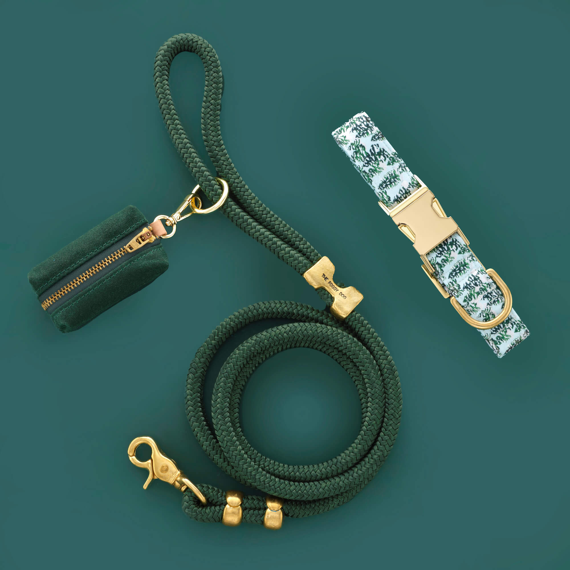 Gray Malin x TFD Snowy Pines Collar Walk Set