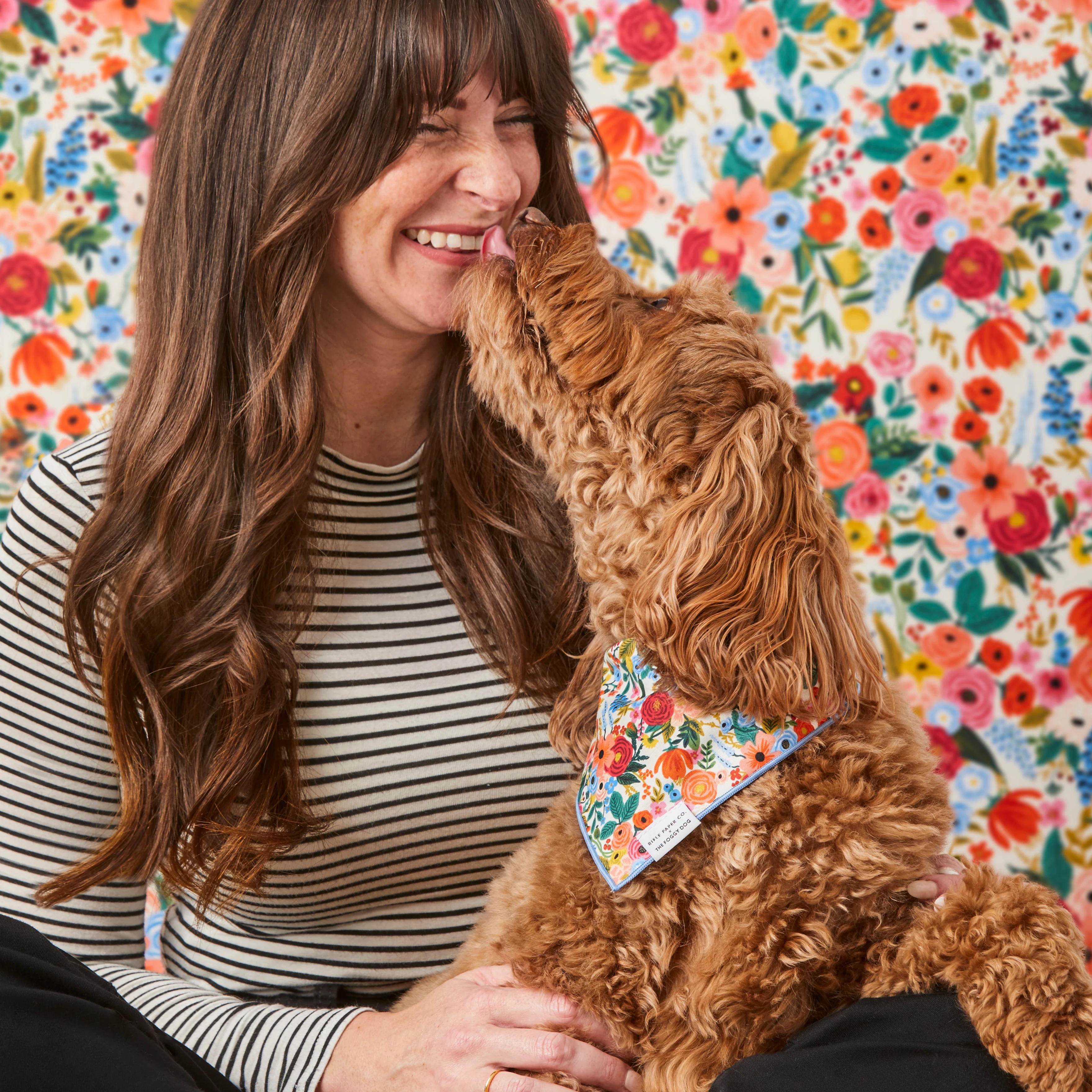 Rifle Paper Co. x TFD Garden Party Dog Bandana