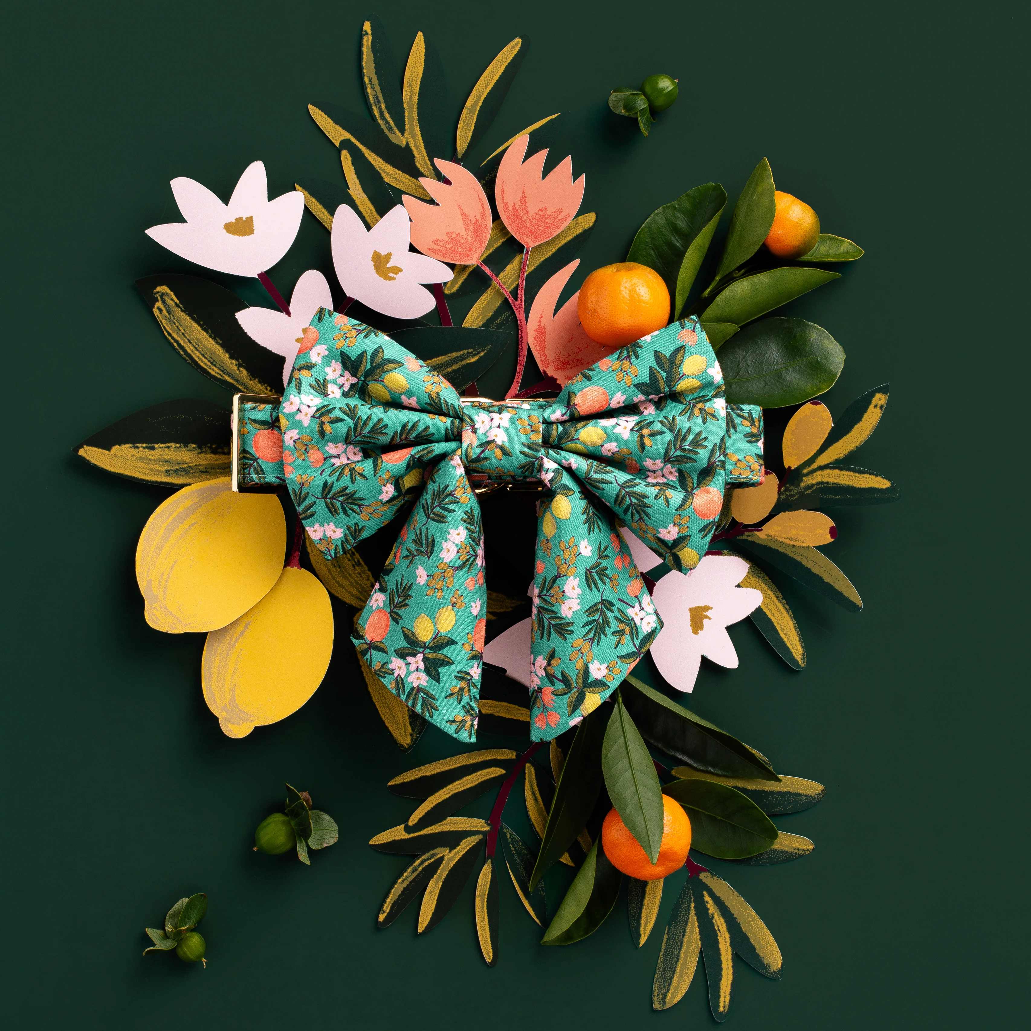 Rifle Paper Co. x TFD Citrus Floral Lady Bow Collar