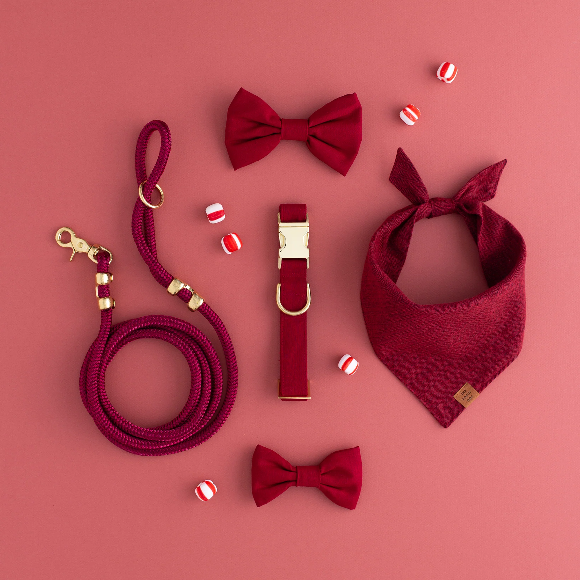 Wine Marine Rope Dog Leash