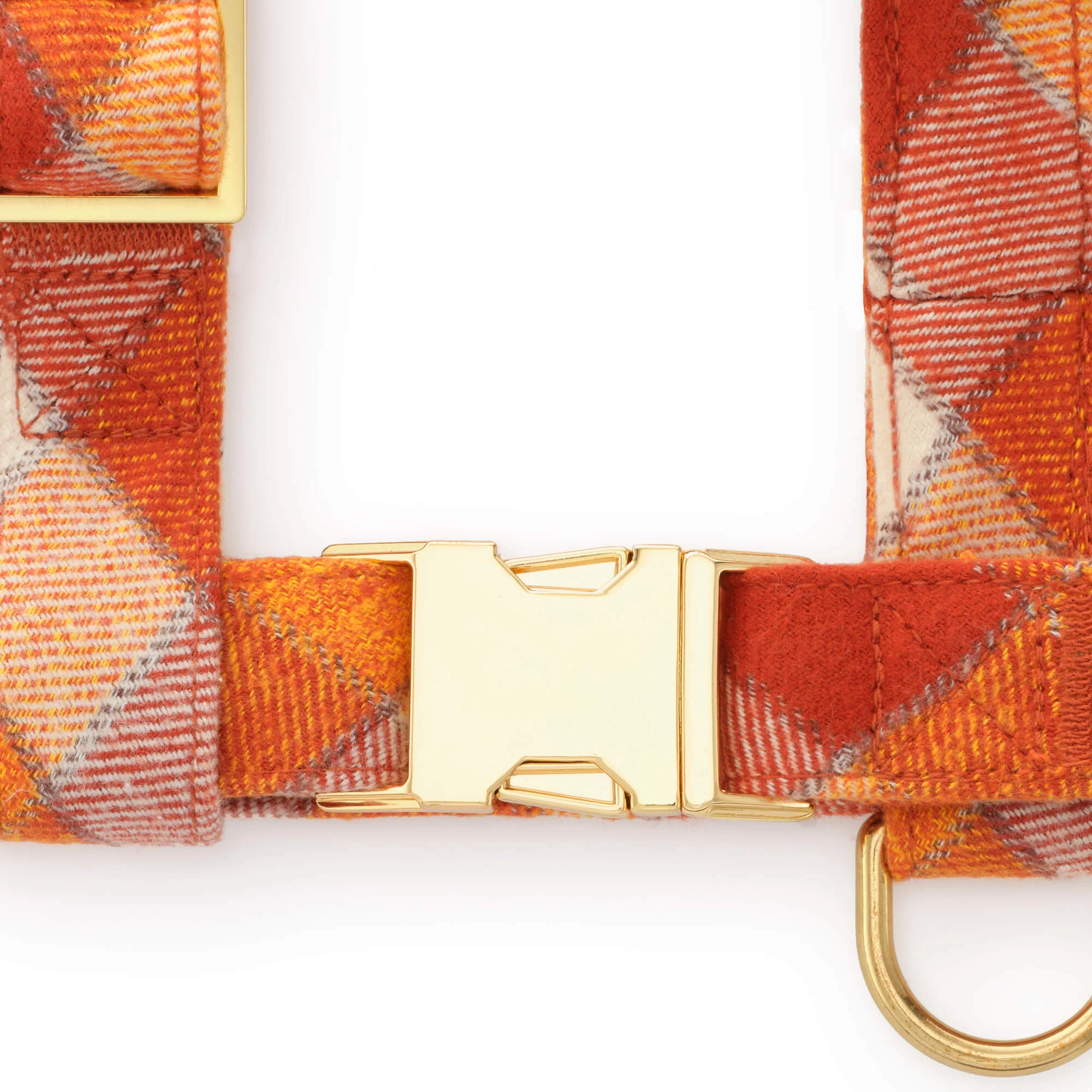 Pumpkin Spice Plaid Flannel Dog Harness