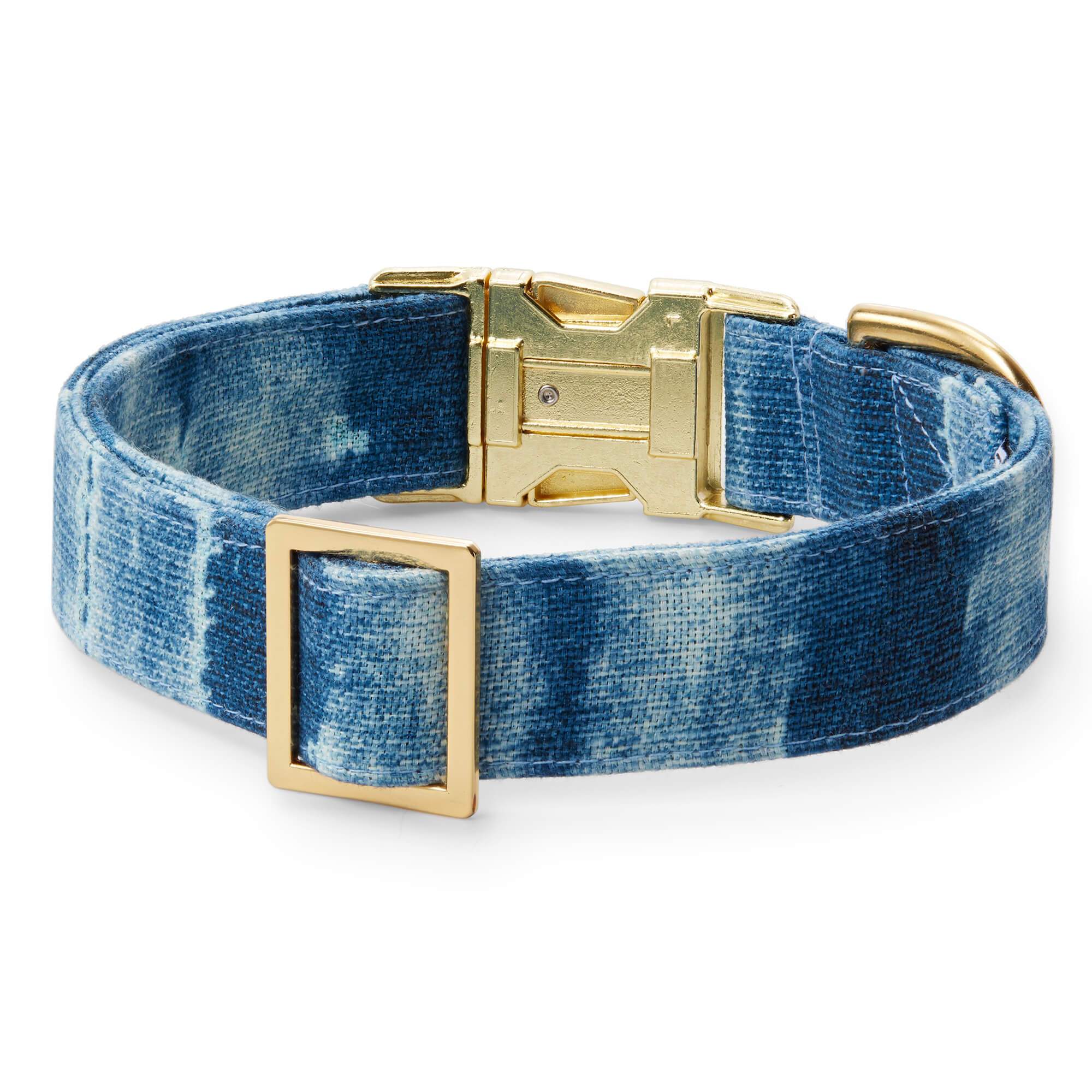 Indigo Mud Cloth Dog Collar